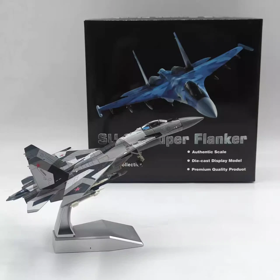 1/100 Alu Russian SU35 Fighter Modellflugzeug Modellflugzeug Souvenir Geschenk
