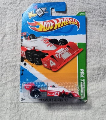 2012 Hot Wheels Treasure Hunts  TYRRELL P34 Red & White Indy Race Car Diecast 