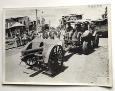 ADDIS  ABBEBA Guerre ITALIE - ETHIOPIE MILITAIRES CANONS PHOTO Agence LUCE