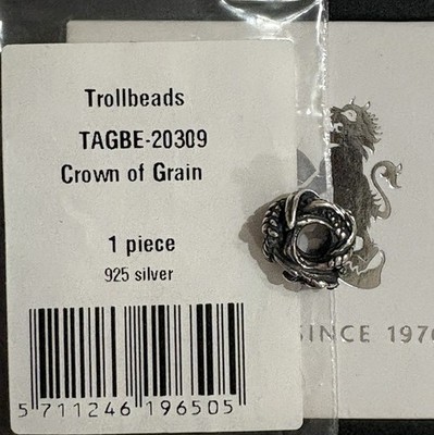 Trollbeads Krone aus Korn Silber Bead