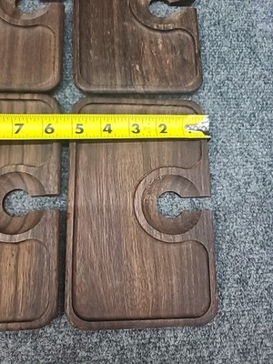 CRATE & BARREL Wooden Cocktail Appetizer Trays Wine & Dine 8