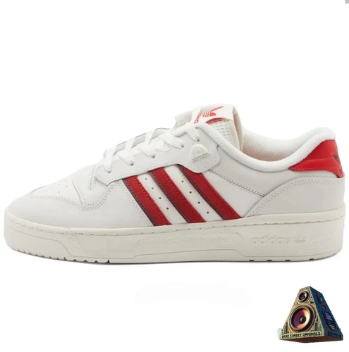 ADIDAS RIVALRY SCARPE DA GINNASTICA BASSE CLOUD BIANCO ROSSO OMBRA. NUOVO CON SCATOLA taglia 8.