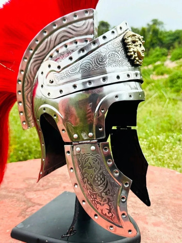 Engraved Medieval Roman Centurion Helmet – Authentic Roman Design LARP & Cosplay - Picture 5 of 7