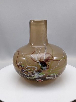Petr Hora SIGNED Czech Art Glass Vase Beranek Glassworks 7.5 lbs 