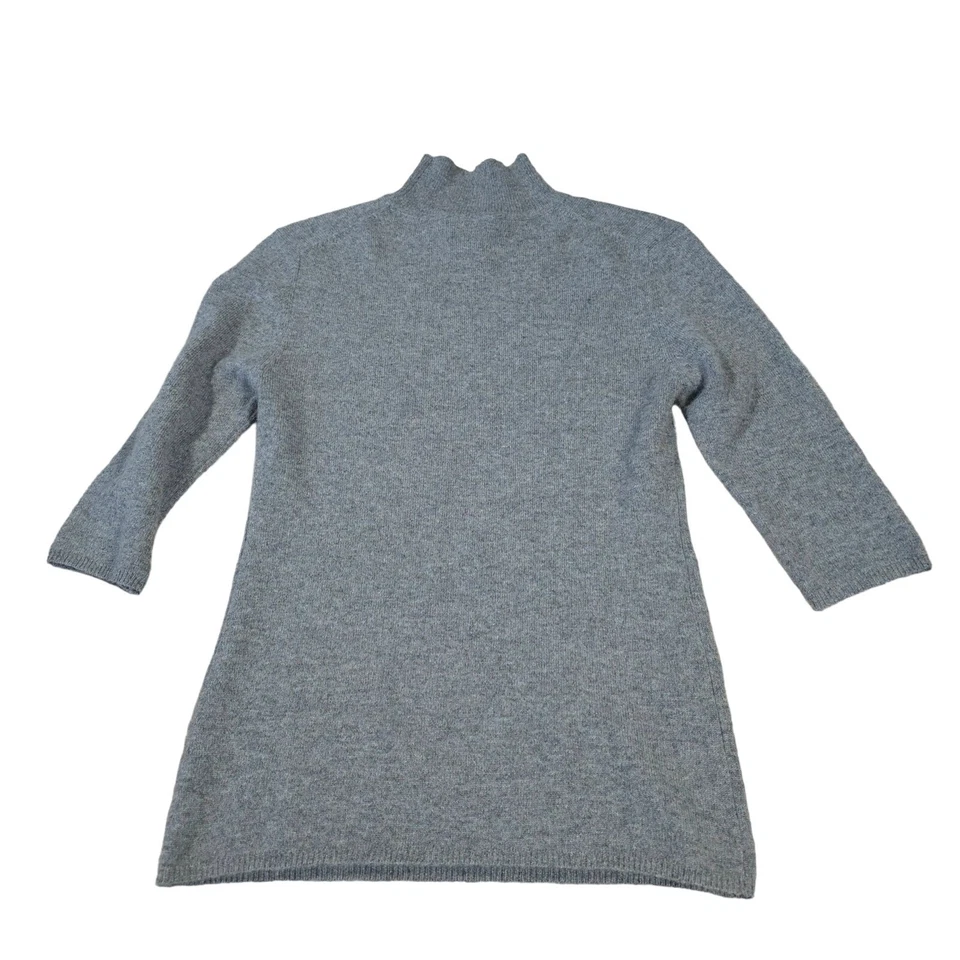 Suéter Vintage Bebe Moda 100% Cachemira Manga Corta Cuello Alto Mujer Talla M Foto 2 de 4