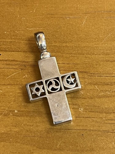 Designer KC Studios 2010 Kreuz Mond Design Sterlingsilber Anhänger