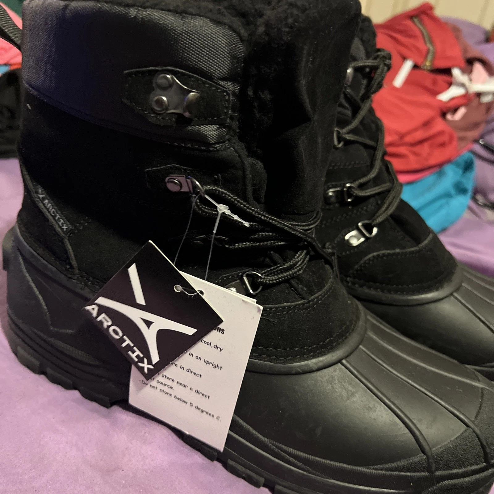 NAUTICA black ankle HIKING WORK MENS Sz12 BOOTS NEW NO BOX winter, waterproof