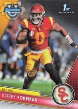 Korey Foreman 2023 BOWMAN UNIVERSITY TOPPS CHROME ROOKIE CARD #190