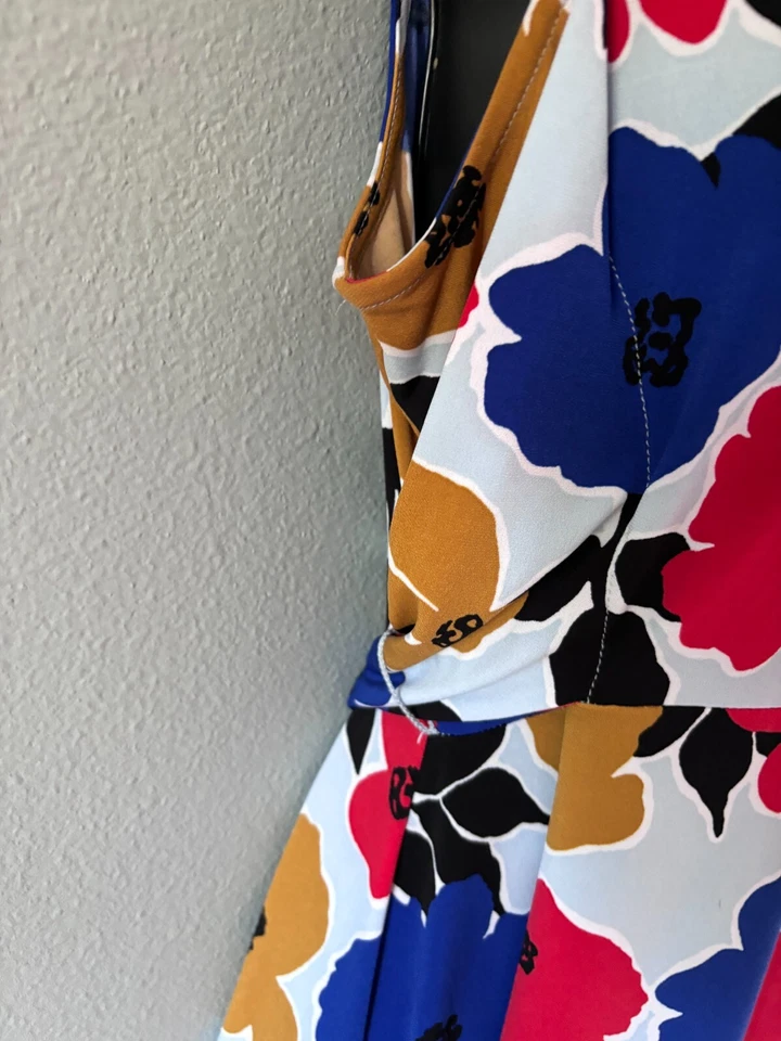 Motherhood Maternity Sleeveless Stretchy Wrap Tie Belt Sundress Size Medium - Image 3 of 4