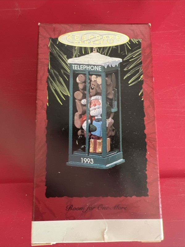 Keepsake Hallmark Ornament "Room For One More" Telephone Booth  MIB   141