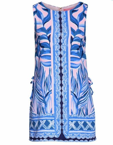 Lilly Pulitzer Donna Strampler Rosa Tropen Tönung Hitzewelle Engineered Romper Größe 4