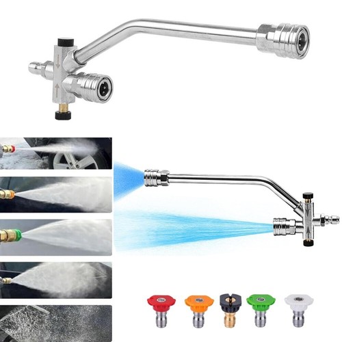 1/4" Foam Cannon Dual Connector w/5 Nozzles, Snow Foam Pressure Washer Bottle