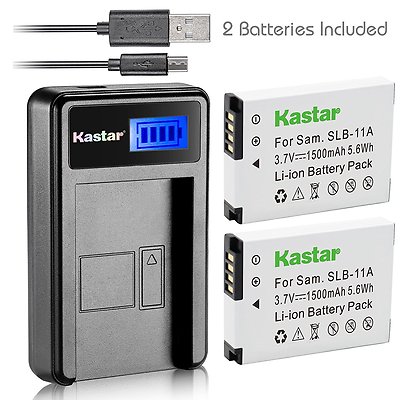 SLB-11A Batter & LCD USB Charger for Samsung TL500 TL350 TL320 TL240 ST5500 EX1