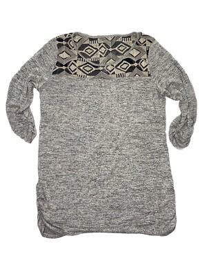 Love Delirious Maternity Large Knit Lightweight Long Sleeve Gray 3/4 Sleeve