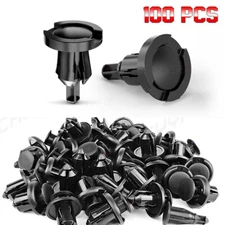 NEW 100X Bumper Clips 10mm Hood Fender Push Rivets Retainer Fasteners for Honda