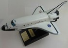 Space Shuttle Discovery Wood Model Base NASA 15.5 Inch Large Display Desktop