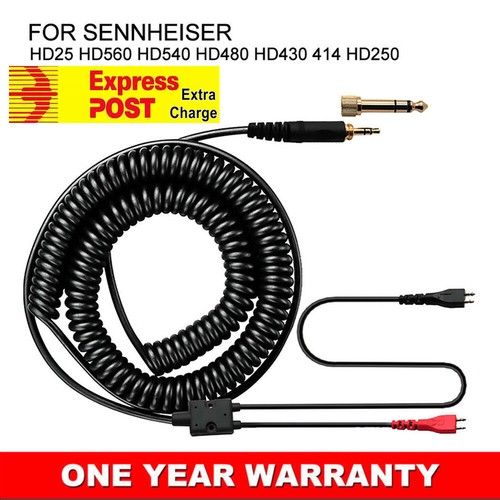 Cable 6.35mm Sennheiser HD25 HD560 HD540 HD480 HD430 414 HD250 HD 425 HD 430  HD 440 II HD 530 Headphone 3.5mm - Earpadfix.com