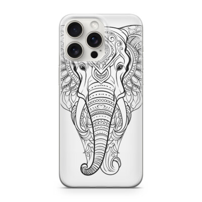 MANDALA ANIMAL Handy Hülle Schutz iphone 12 MINI Motiv Elefant India M4