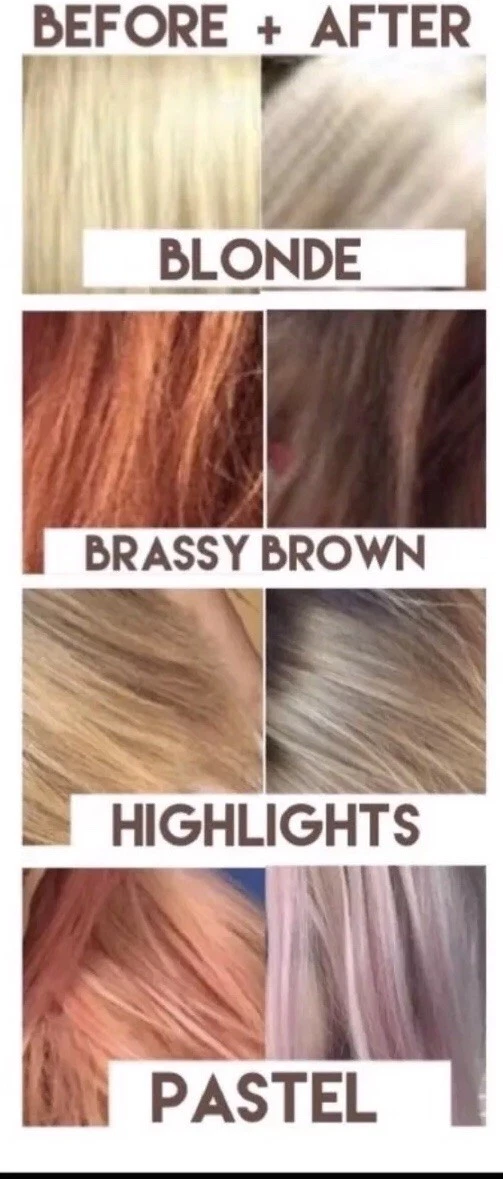 Kiss Brass additive ( Purple Shampoo Concentrate) blonde Highlights Brassy | eBay