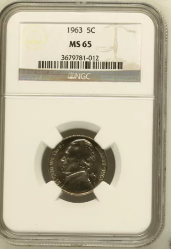 1963 Jefferson Nickel NGC MS 65