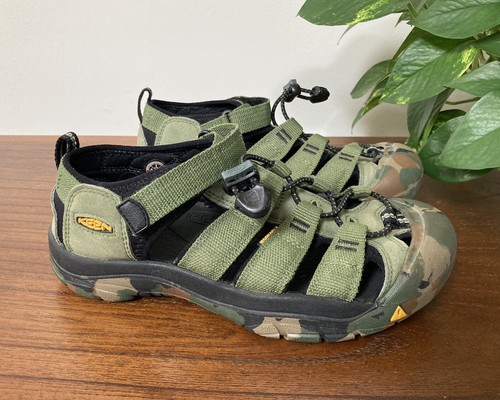 KEEN SANDALS Youth 4 Waterproof Newport H2 Boys Green Camo Water Shoes 1014259 - Picture 3 of 20