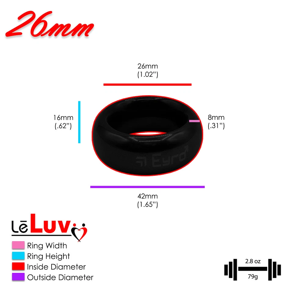 LeLuv Stainless Steel Donut Cock Ring - 22mm-64mm Inner Diameter Options - Image 4 of 4