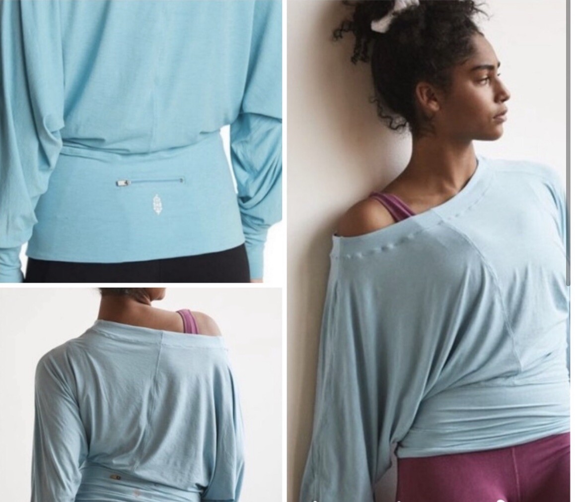 NWT Free People x FP Movement Sky High Long Sleeve Oversized Top