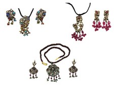 set pendenti vittoriani con C Z e perline look antico collezioni da donna