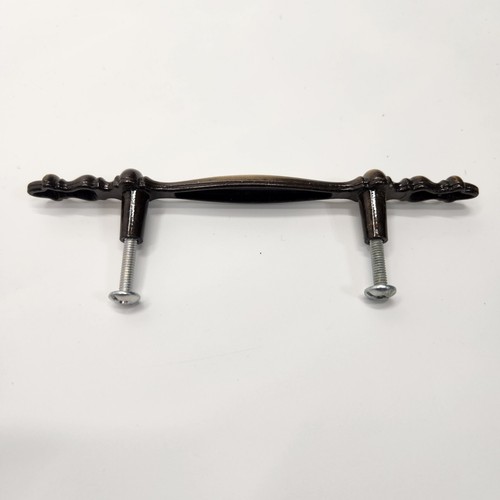 Menge 15 Vintage Schubladengriffe Griffe gebürstetes Messing mit Schrauben 5,75"L/CTC 3" - Bild 8 von 8