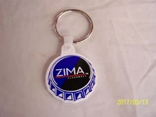 VINTAGE ZIMA CLEARMALT KEYCHAIN - LIQUOR ADVERTISING BOTTLE CAP -  BRAND NEW !