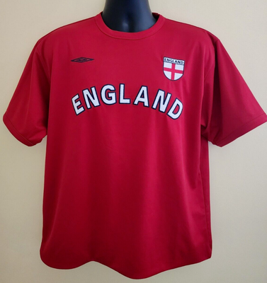 England National Team Umbro Reversible Soccer Jersey Used Size L 