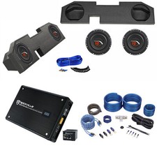 Dual 10" Sub Box 2 Subs Amp Kit For 2002-15 Dodge Ram Crew/Quad XCab 2500/3500