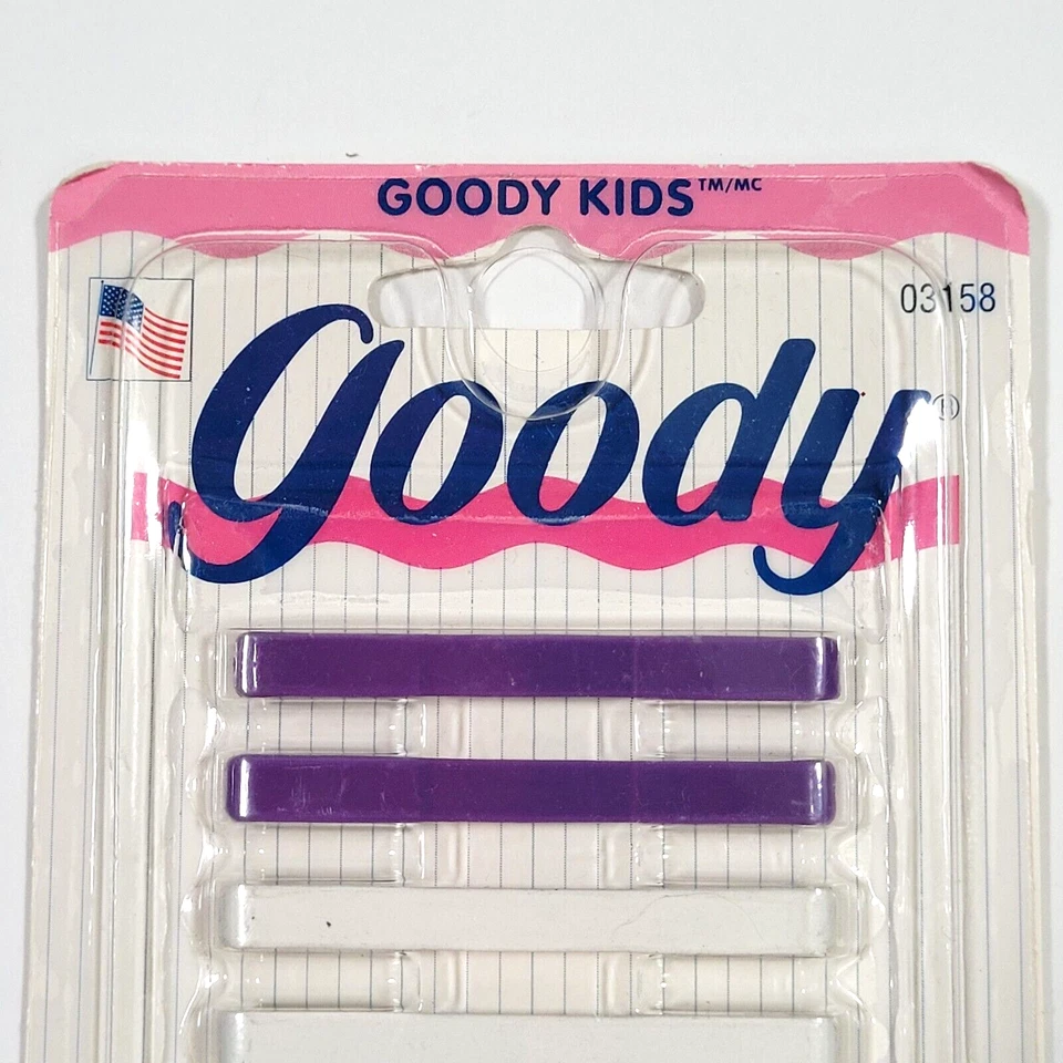 DE COLECCIÓN GOODY KIDS STAY APRETADO 2.5" PASADORES DE PELO #03158 PAQUETE DE 12 AÑOS 90 EE. UU. NOS Foto 2 de 4