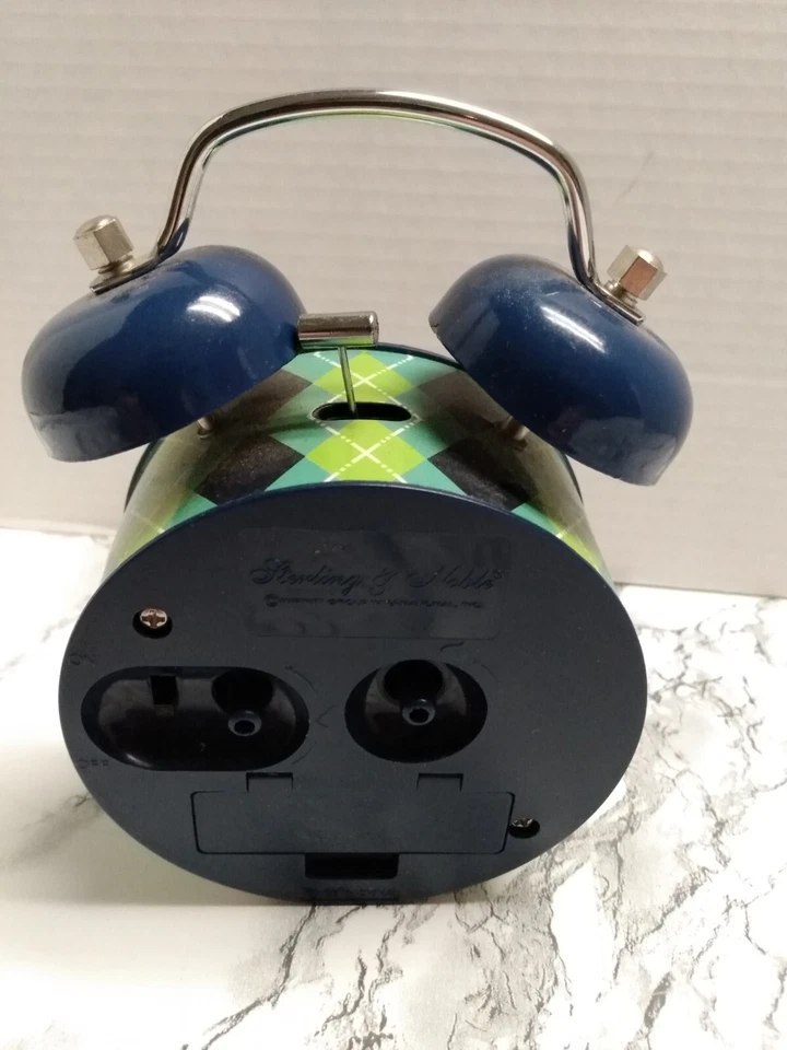 sterling noble clock company mini double bell alarm clock(works) - Image 3 of 4