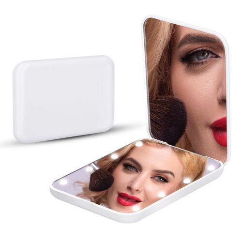 Compact Mirror 1X/3X Magnifying Travel Mirror Makeup Mirror for Purse Pocket ...