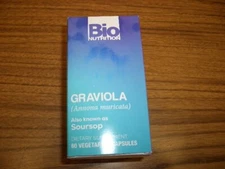 Bio Nutrition Graviola 1,500 mg 60 Veg Capsules Exp 8/2027-also known as Soursop