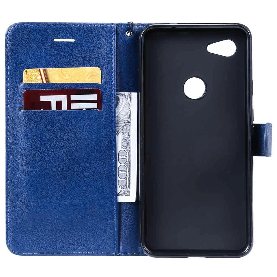 For Google Pixel 5 4 3A 2 XL Magnetic Flip Wallet Card Holder Leather Case Cover - Image 4 of 4