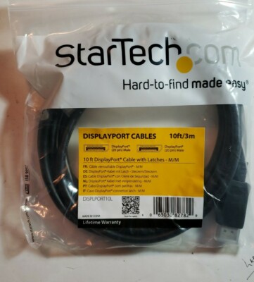 Startech Displayport to Displayport cable 10ft/3m M/M DISPLPORT10L 