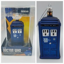 Kurt Adler Doctor Who Tardis Glass Christmas Ornament Holiday 2016