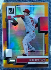 SHOHEI OHTANI 2022 DONRUSS #147 PITCHING VARIATION   ORANGE HOLOFOIL