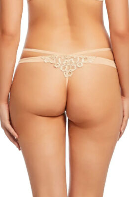 Dita Von Teese Dahlia G String Thong in CREME CARAMEL size M ~ L ~ XL NWT $45+