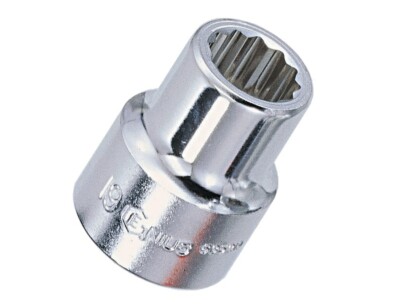 Genius Tools 1'' Dr. 38mm Hand Socket (12-Point) (CR-Mo) - 837038