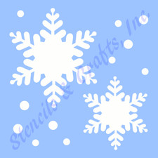 SNOWFLAKES STENCIL CHRISTMAS SNOWFLAKE STENCILS TEMPLATE PAINT ART CRAFT 8 NEW