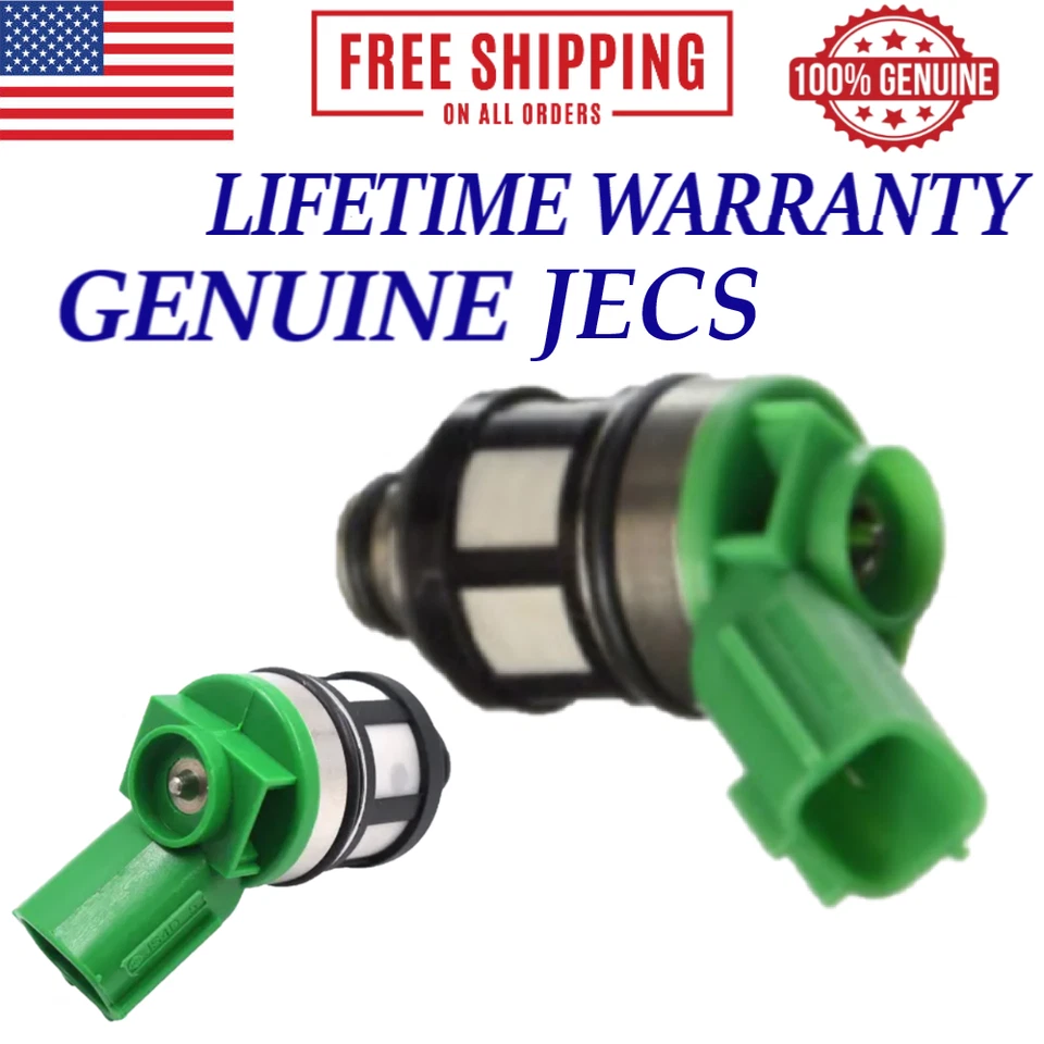 4 inyectores de combustible OEM JECS para camioneta Nissan Frontier Xterra 1996-2004 2,4 L I4 Foto 3 de 3