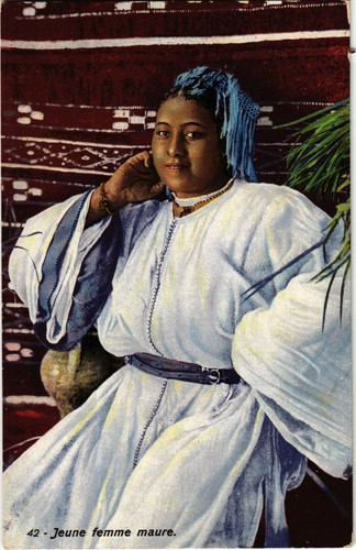 CPA Ancienne Mauritanie – Portrait De Femme Maure – Carte Postale 1910, Noir Et Blanc