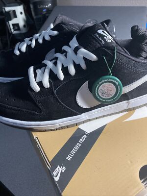 Nike SB Dunk Low Black White New Sz 8.5 With OG Box 🔥🔥🔥🔥 | eBay