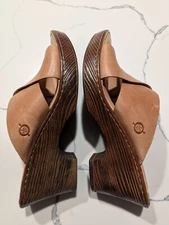 BORN  Wedge Criss Cross Slip On Sandals Women's 10/ EU42