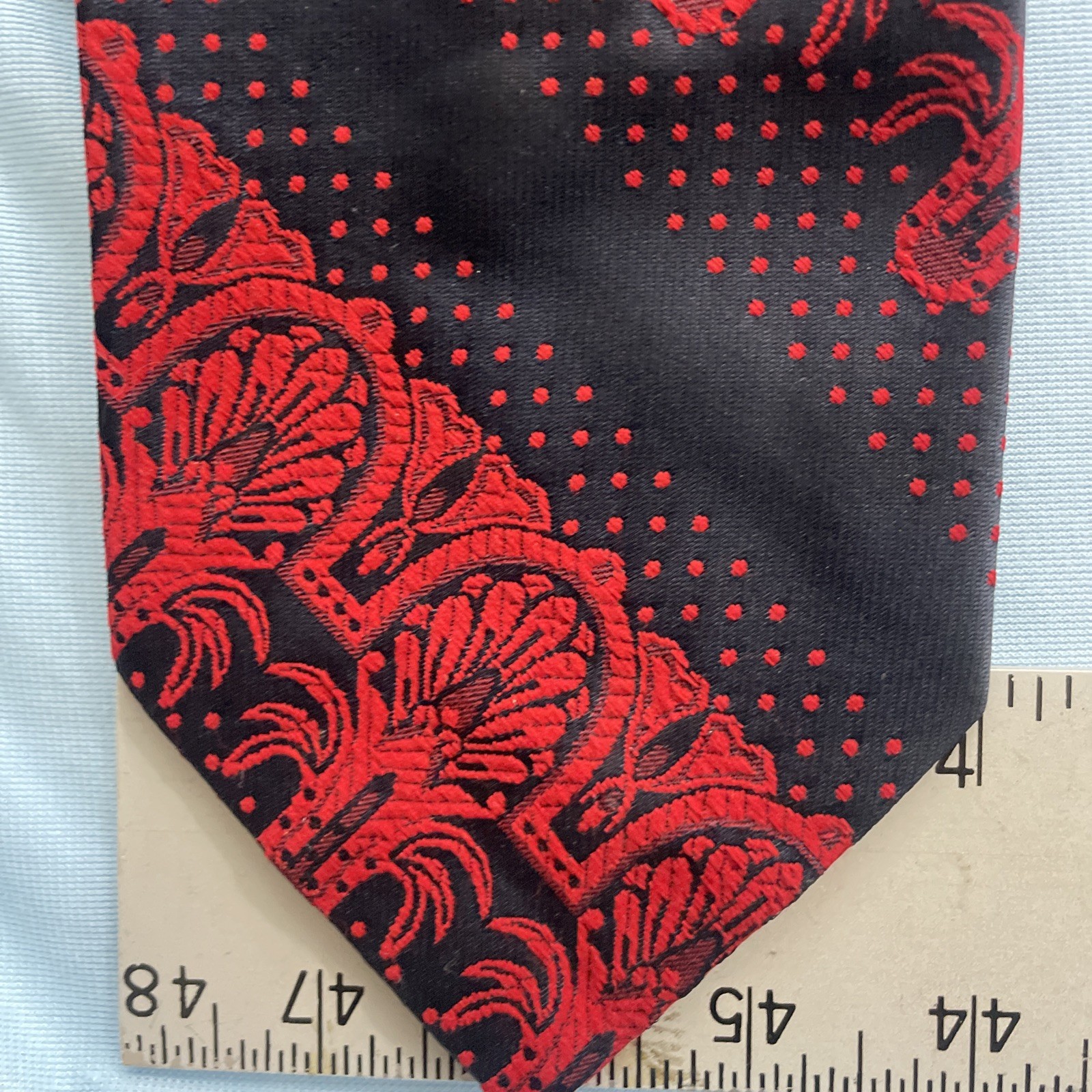 Necktie Vtg 60s Ivey's Terylene Kipper Tie Art Deco Sunburst Woven Brocade 4x56" image 6