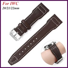 20mm 21mm 22mm Leather Watch Strap for IWC Pilot Strap Waterproof Sport Watch