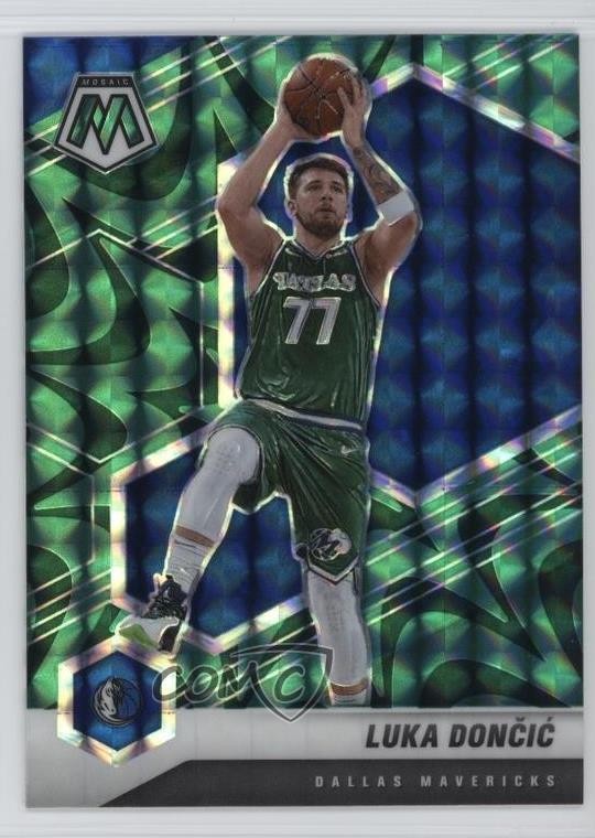 2020-21 Panini Mosaic Reactive Green Prizm Luka Doncic Luka Dončić #47 0rd2
